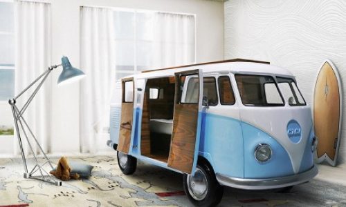 限量版”Volkswagen”兒童床‧內置電視、水吧、sofa…